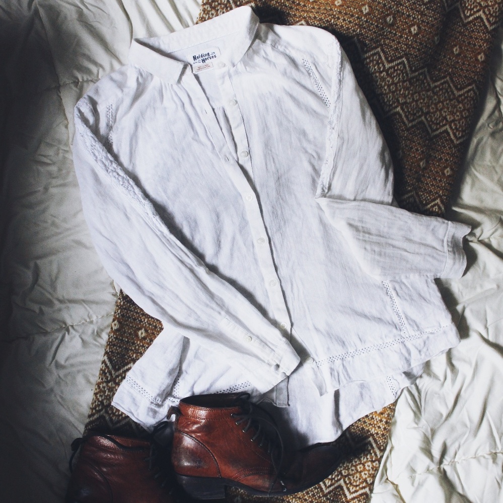 UO Lace Embroidered Blouse